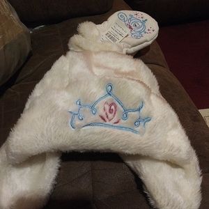 Disney plush Princess hat with matching mittens